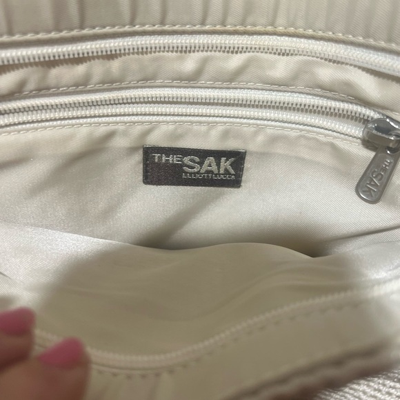 The Sak Cream Woven Shoulder Bag with Bohemian Charm - Picture 12 of 12